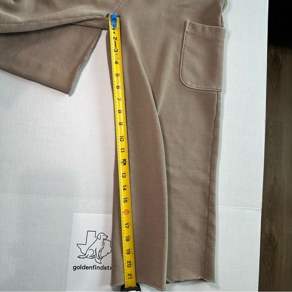 NSF Clothing Jayla Cropped Wide-Leg Cotton Sweatpants Elastic Drawstring Pockets - Picture 10 of 10